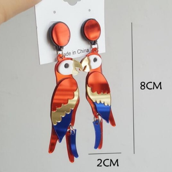 Parrot Earrings - Picture 2 of 3